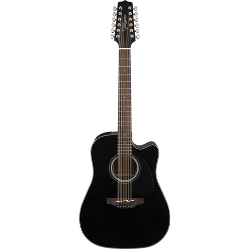 TAKAMINE GD30CE12 12 String Dreadnought/Electric Cutaway Guitar in Black