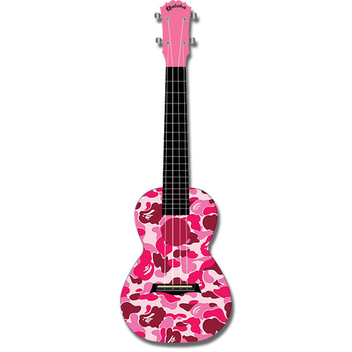KEALOHA AUP24/56 Concert Ukulele with Pink Camo Petals Pattern