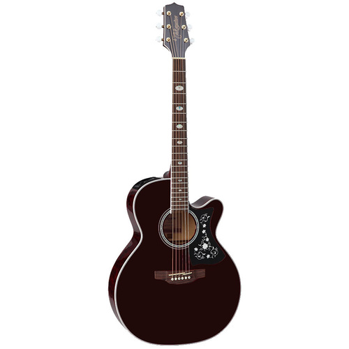 TAKAMINE GN75CE 6 String Jumbo/Electric Cutaway Guitar in Wine Red
