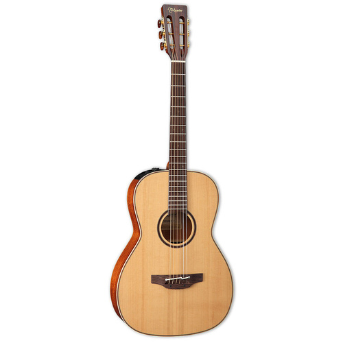 TAKAMINE CUSTOM PRO 3 6 String Parlour/Electric Guitar in Natural Satin