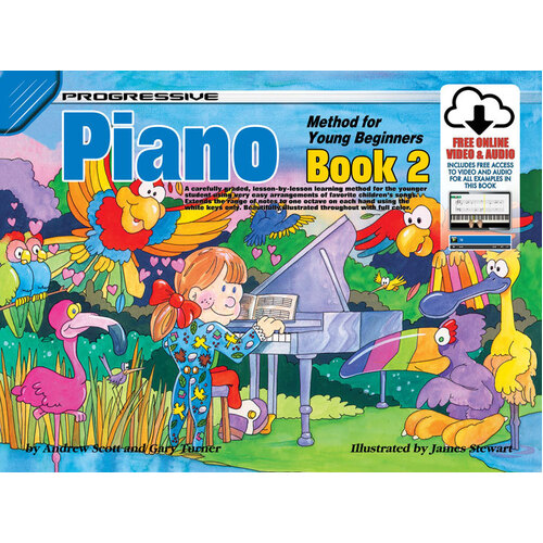 PROGRESSIVE PIANO METHOD FOR YOUNG BEGINNERS Book 2 Book & Online Media