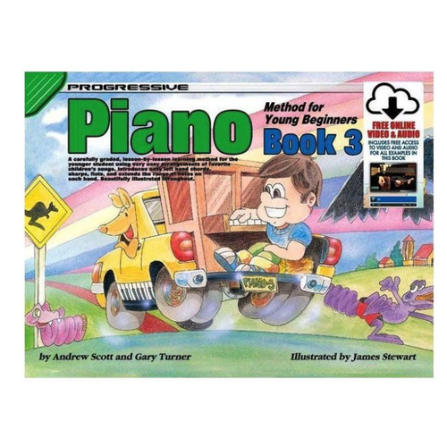 PROGRESSIVE PIANO METHOD FOR YOUNG BEGINNERS Book 3 Book & Online Media