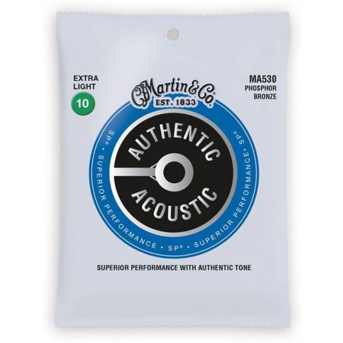 MARTIN MA530 Acoustic Guitar String Set 10-47 Phosphor Bronze Extra Light