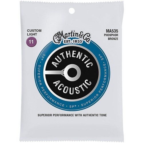 MARTIN MA535 Acoustic Guitar String Set 11-52 Phosphor Bronze Custom Light