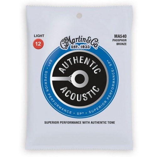 MARTIN MA540 Acoustic Guitar String Set 12-54 Phosphor Bronze Light