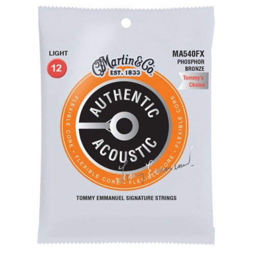 MARTIN MA540FX Acoustic Guitar String Set 12-54 Phosphor Bronze Flexible Core Light