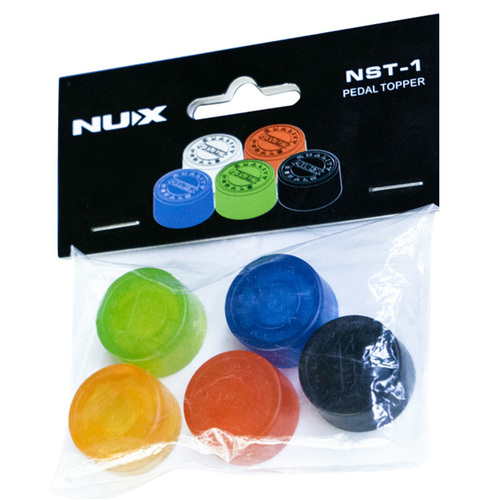 NUX Pedal Topper Footswitch Caps Assorted Colours Pack of 5 NXNST1