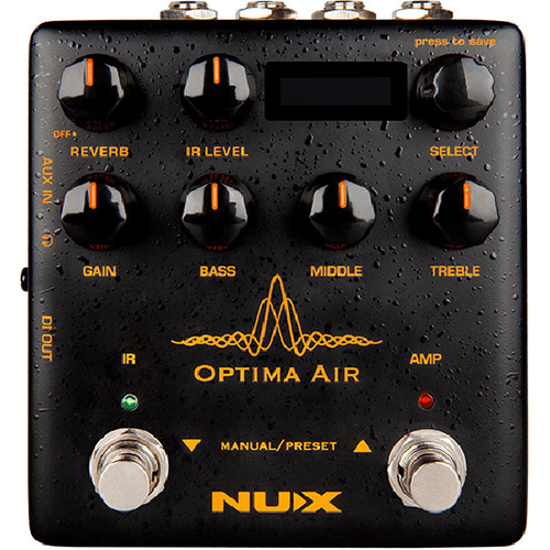 NUX VERDUGO Optima Air Acoustic Simulator and IR Loader Pedal 15 Acoustic Guitar Profiles with IR Level Control NXNAI5OPTIMA
