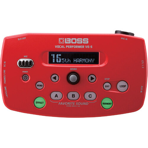 BOSS VE-5R VOCAL PERFORMER Desktop Effects Processor in Red