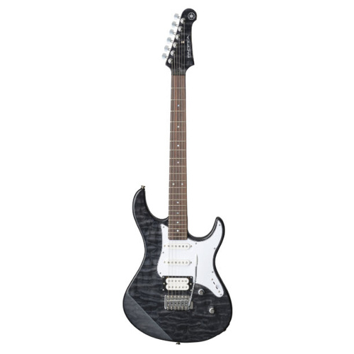 YAMAHA PACIFICA PAC212VQM MODEL ELECTRIC GTR WITH QUILTED MAPLE TOP HSS PICKUPS IN TRANS BLACK