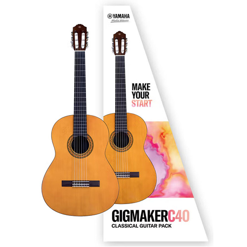 YAMAHA GIGMAKER C40 4/4 SIZE CLASSICAL GUITAR PACK GLOSS