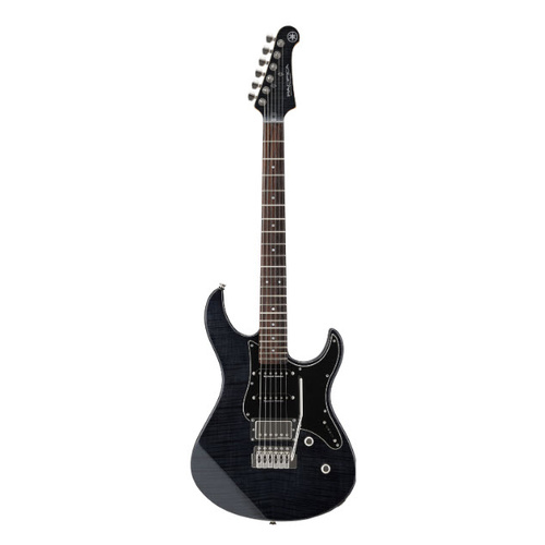 YAMAHA PACIFICA PAC612VIIFM MODEL ELECTRIC GTR FLAMED MAPLE TOP WITH HSS PICKUPS IN TRANSLUCENT BLACK VIBRATO BRIDGE