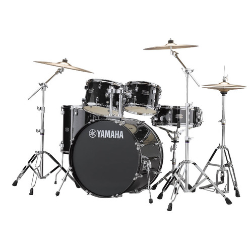 YAMAHA Rydeen 22 Inch 5 Piece Drum Kit With Hardware & Cymbals Black Glitter