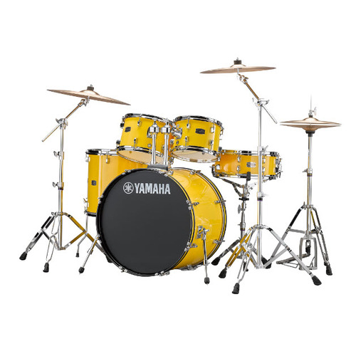 YAMAHA Rydeen 22 Inch 5 Piece Drum Kit With Hardware & Cymbals Mellow Yellow