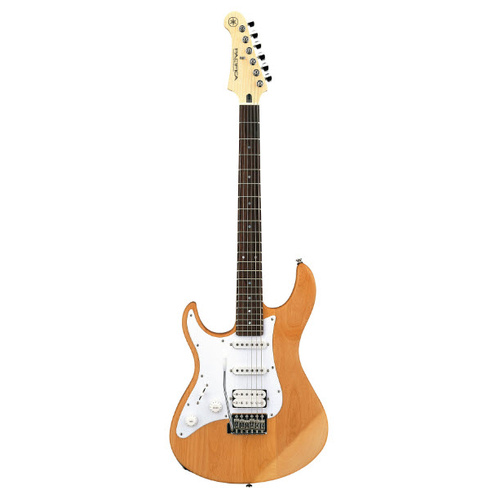 YAMAHA PACIFICA PAC112J LEFT HAND MODEL ELECTRIC GTR WITH HSS PICKUPS IN YELLOW NATURAL SATIN