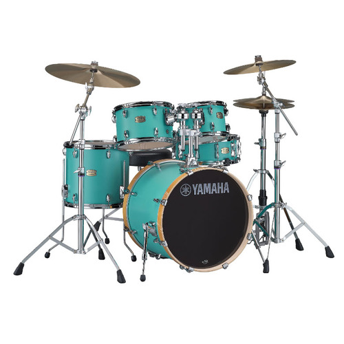 YAMAHA Stage Custom Birch 22 Inch 5 Piece Kit 10/12/16/22/14 & HW780 Matte Surf Green
