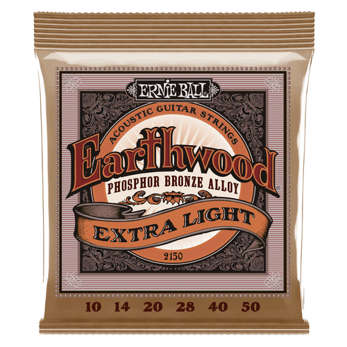 ERNIE BALL 2150 PHOSPHOR BRONZE Acoustic Guitar String Set 10-50 Extra Light