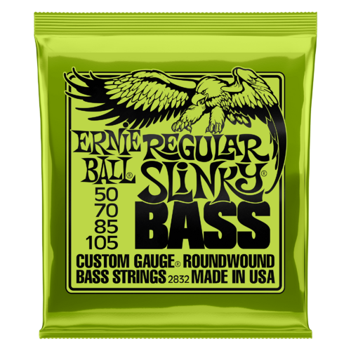 ERNIE BALL 2832 ROUNDWOUND Bass Guitar 4 String Set 50-105 Regular Slinky