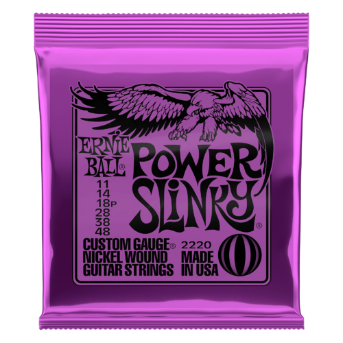 ERNIE BALL 2220 NICKEL WOUND Electric Guitar String Set 11-48 Power Slinky