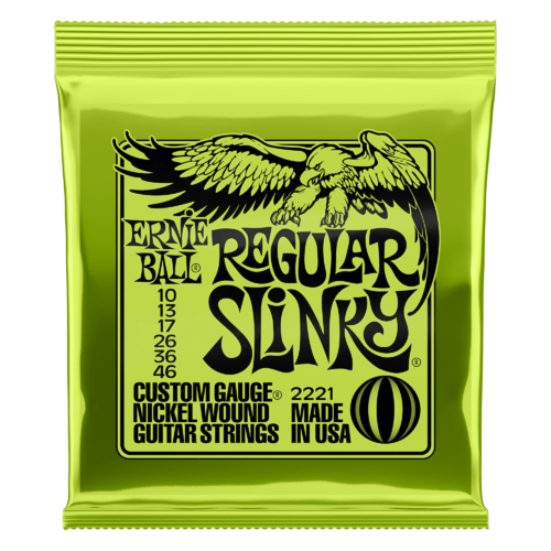 ERNIE BALL 2221 NICKEL WOUND Electric Guitar String Set 10-46 Regular Slinky
