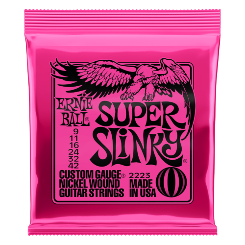 ERNIE BALL 2223 NICKEL WOUND Electric Guitar String Set 09-42 Super Slinky