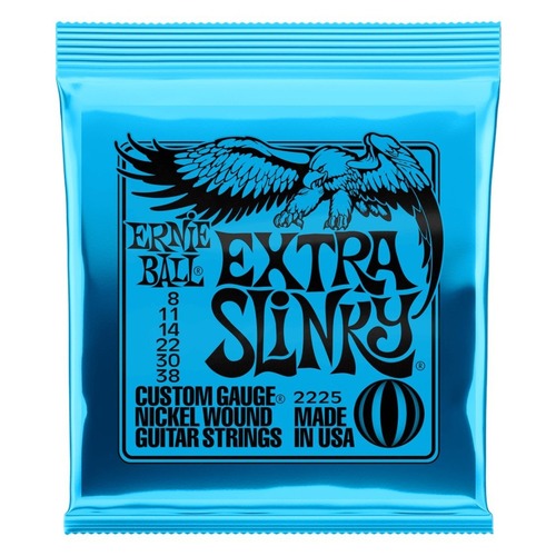 ERNIE BALL 2225 Electric Guitar String Set 08/38 Extra Slinky Blue