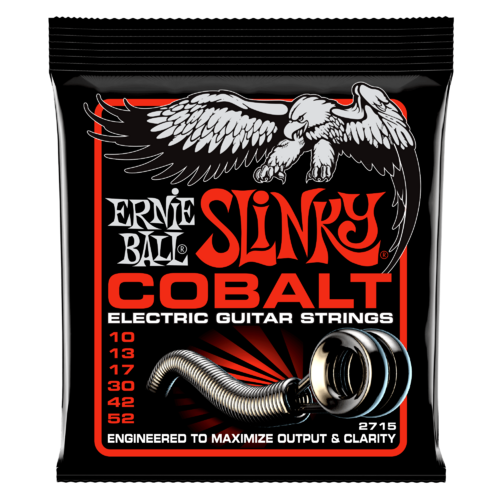 ERNIE BALL 2715 COBALT Electric Guitar String Set 10-52 Skinny Top Heavy Bottom