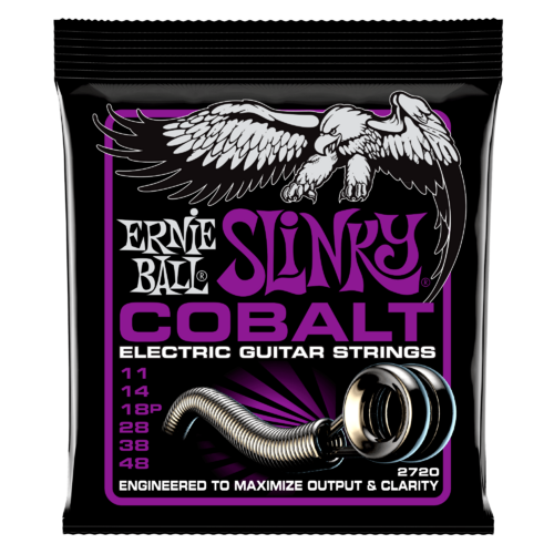 ERNIE BALL 2720 COBALT Electric Guitar String Set 11-48 Power Slinky