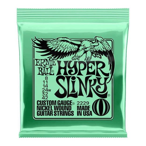 ERNIE BALL 2229 NICKEL WOUND Electric Guitar String Set 08/42 Hyper Slinky