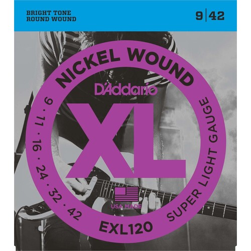 DADDARIO EXL120 Electric Guitar String Set 09-42 Nickel Wound