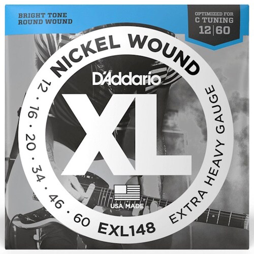 DADDARIO EXL148 Electric Guitar String Set 12-60 Nickel Wound Extra Heavy 