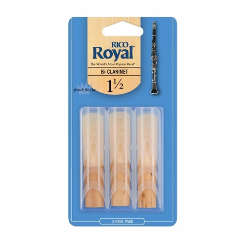 RICO ROYAL RCB0315 B Flat Clarinet Reed 1.5 3 Pack