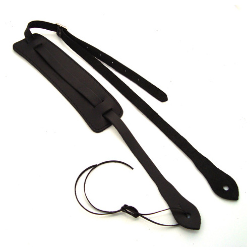 DSL BLUEGRASS 2.5 Inch Ukulele Leather Strap in Black UKESTRAP-15-1
