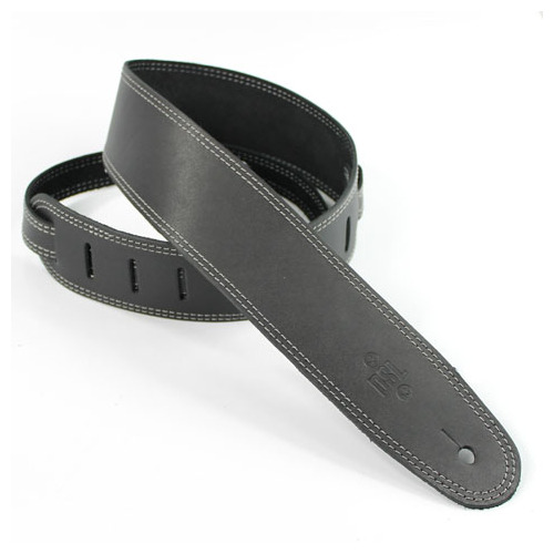 DSL 2.5 Inch Single Layer Strap in Black with Grey Stitch SGE25-15-4