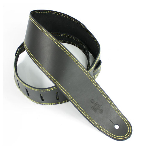 DSL 2.5 Inch Single Layer Strap in Black with Yellow Stitch SGE25-15-10