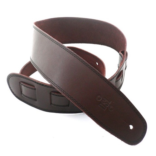 DSL 2.5 Inch Single Layer Strap in Saddle Brown with Black Stitch SGE25-17-1