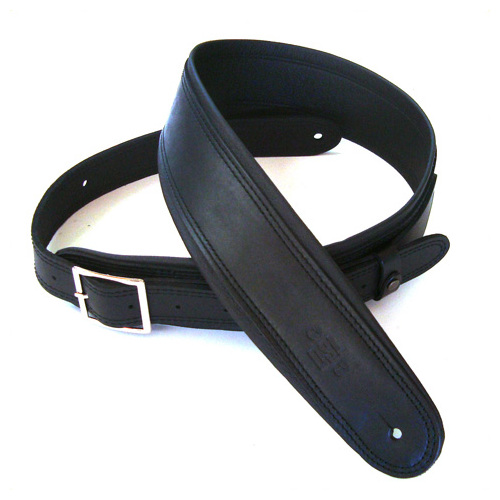 DSL 2.5 Inch Rolled Edge Buckle Garment Strap in Black with Black Stitch GEB25-15-1