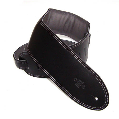 DSL 3.5 Inch Padded Garment Strap in Black/Grey with Grey Stitch GEG35-15-4