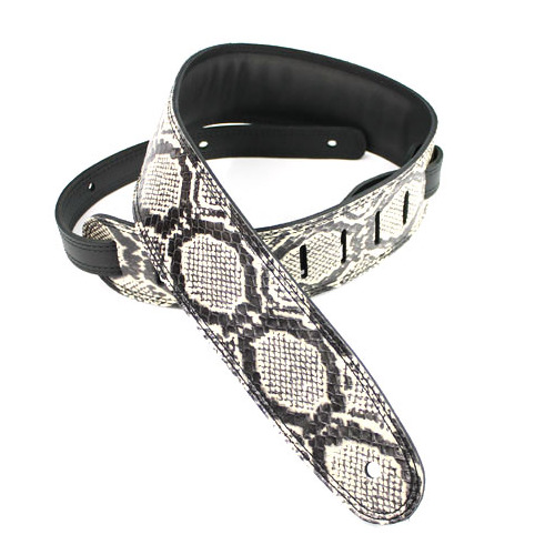 DSL 2.5 Inch Snakeskin Strap in Black with White SKG25-33-1