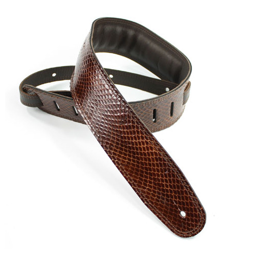 DSL 2.5 Inch Padded Snakeskin Strap in Brown SKG25-30-2