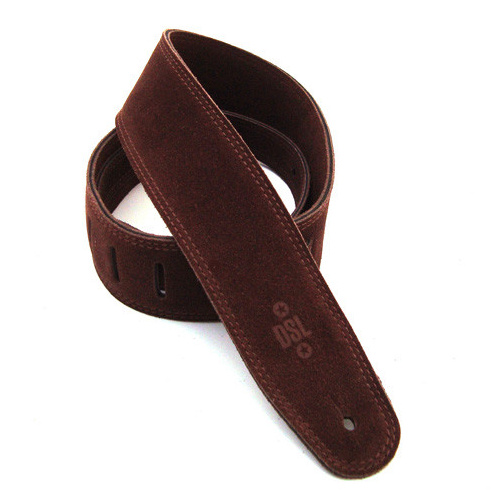 DSL 2.5 Inch Triple Ply Suede Strap in Brown with Brown Stitch SLS25-BROWN