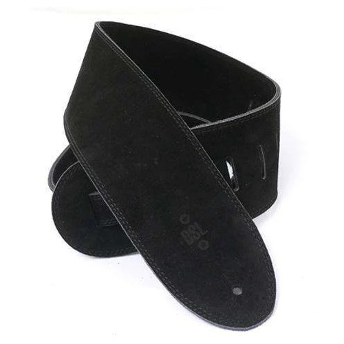 DSL 3.5 Inch Triple Suede Strap in Black with Black Stitch SLS35-BLACK