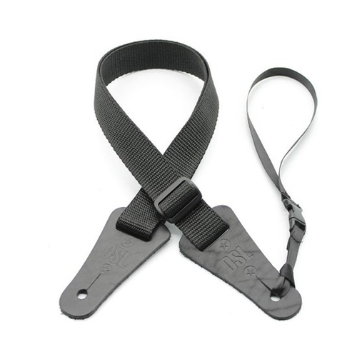 DSL BLUEGRASS 1 Inch Ukulele Poly Strap in Black 25UKPOLY-BLACK