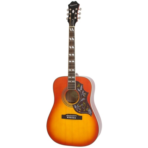 EPIPHONE HUMMINGBIRD PRO 6 String Acoustic/Electric Guitar in Faded Cherry Burst
