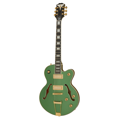 EPIPHONE UPTOWN KAT ES 6 String Electric Guitar with a Semi Hollowbody in Emerald Green Metallic