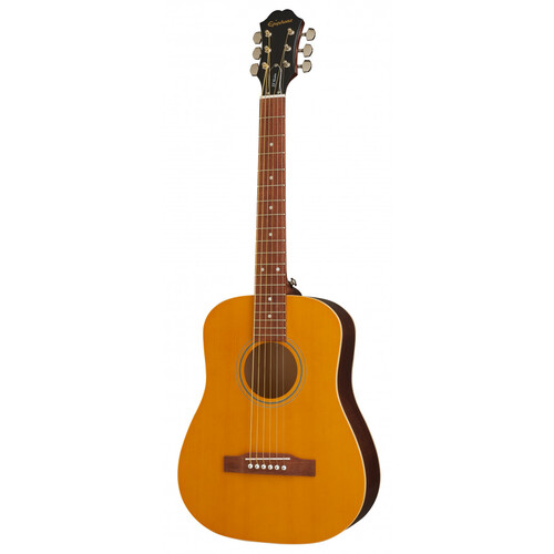 EPIPHONE EL NINO Travel Acoustic Guitar with Gig Bag in Antique Natural, Open Grain