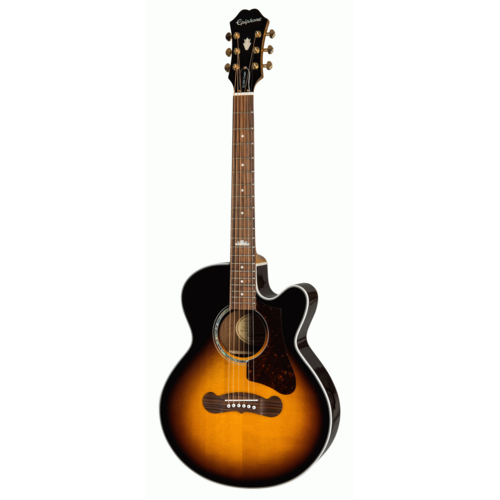 EPIPHONE COUPE EJ-200 Acoustic/Electric Cutaway Guitar in Vintage Sunburst
