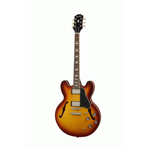 EPIPHONE ES335 FIGURED 6 String Semi Hollow Electric Guitar in Raspberry Tea Burst