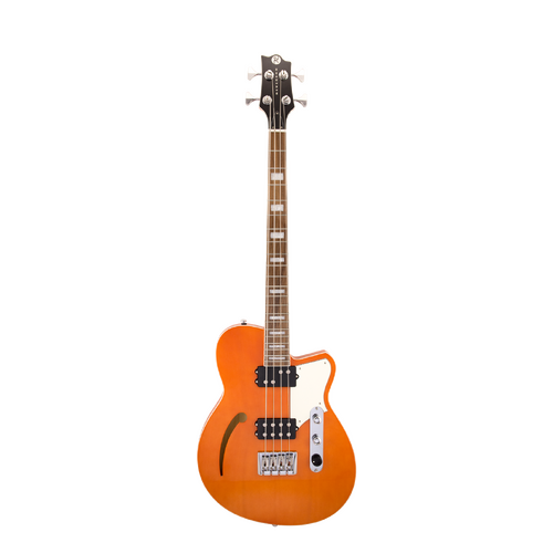 REVEREND DUB KING 4 String Bass Guitar with 5 Piece Korina/Walnut Neck in Rock Orange