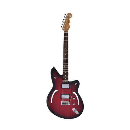 REVEREND AIRSONIC W 6 String Electric Guitar with Roasted Maple Neck in Metallic Red